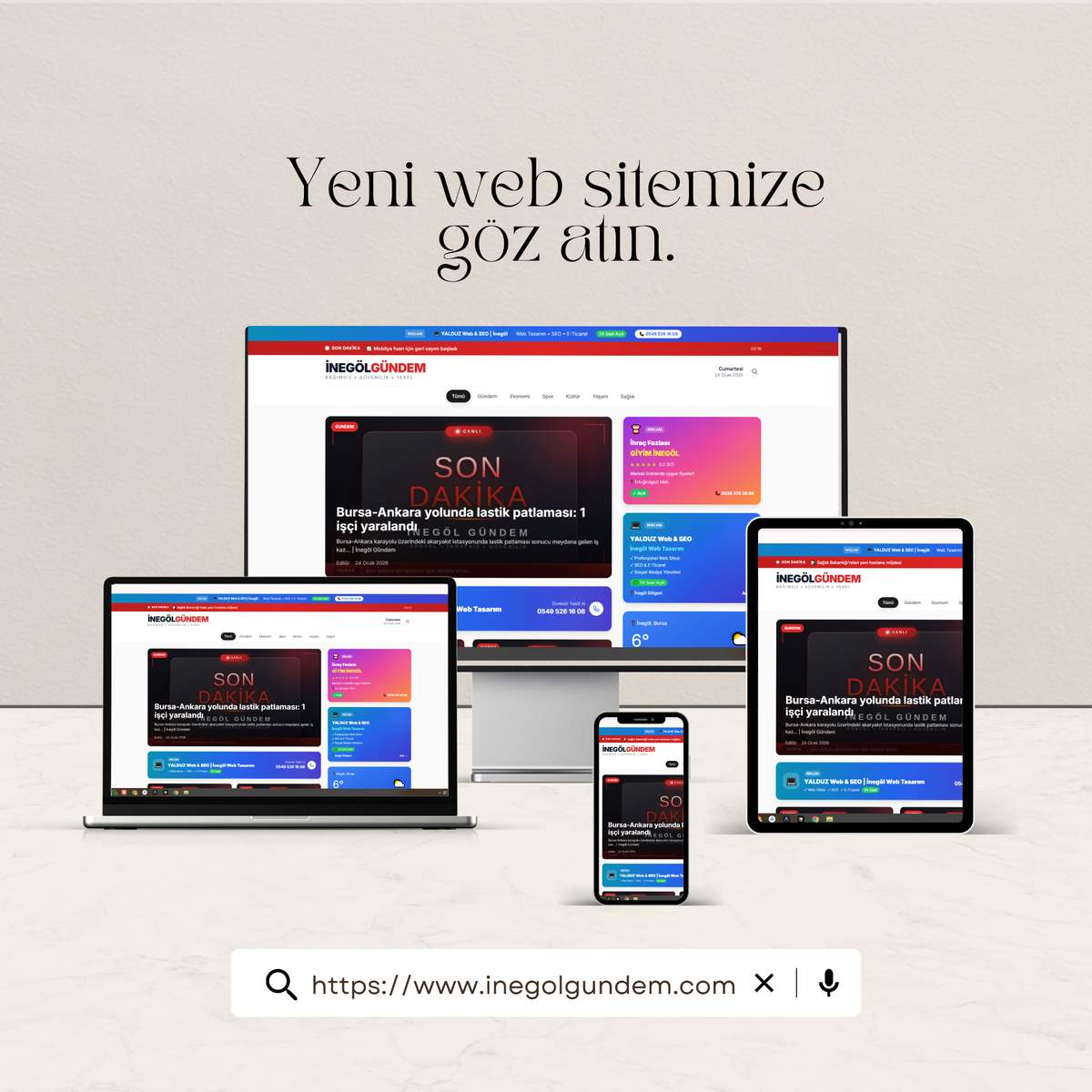 İnegöl Gündem - Haber Portalı Tasarımı